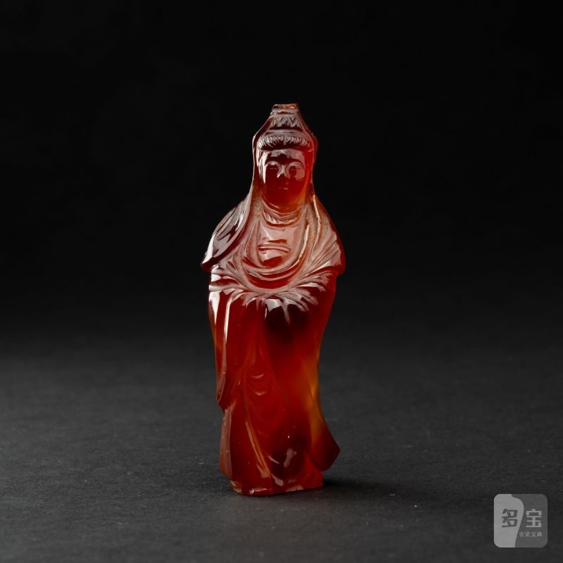    明 瑪瑙觀音像 - 图2